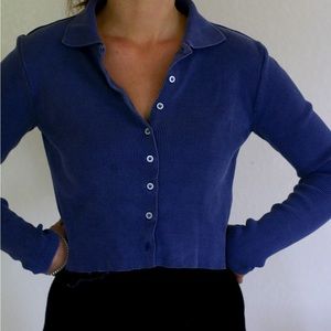 John Galt/Brandy Melville Button Down Collared Long Sleeve Shirt